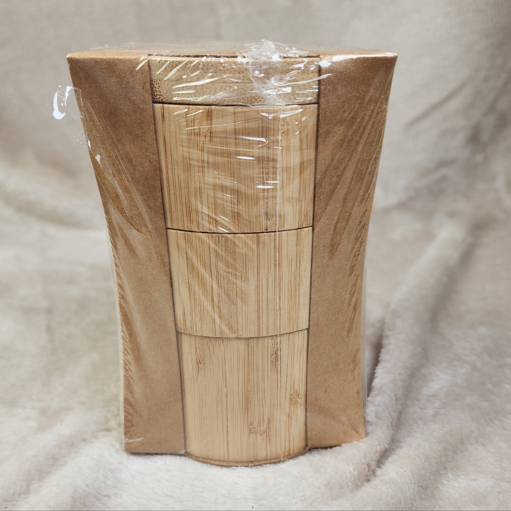 Rae Dunn Bamboo 3 Tiered Spice Box New - Picture 7 of 10